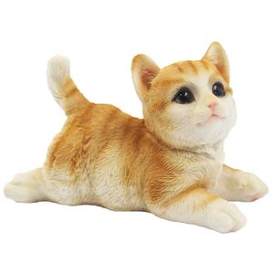 Gato Decorativo 16,5x12,5cm em Resina Youbai