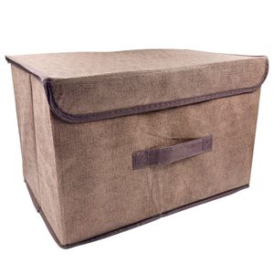 Caixa Organizadora Dobrável C/ Tampa 38x23cm em Poliéster Kehome
