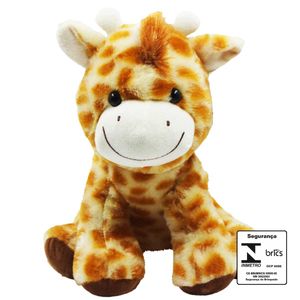Girafa de Pelúcia 28cm em Poliéster Fizzy