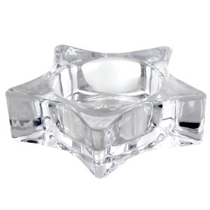Porta Vela Estrela 7,5cm em Vidro Megagift