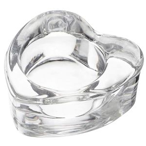 Porta Vela Coração 6,5cm em Vidro Megagift