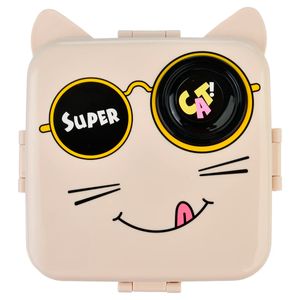 Kit Marmita Gato C/ Colher 3 Peças em Plástico Interponte