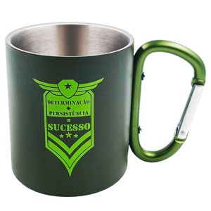 Caneca Mosquetão Sucesso 220ml em Aço Inox Dayimport