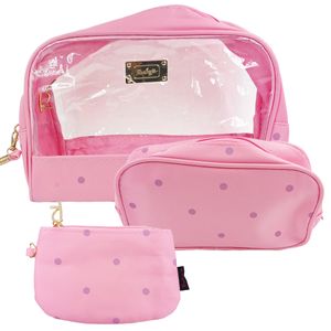 Kit Nécessaire C/ Alça 3 Peças em Poliéster Rubys