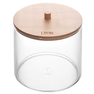 Pote C/ Tampa Bambu 9,5cm em Plástico Lyor