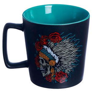 Caneca Buck Caveira 400ml em Cerâmica Zona Criativa
