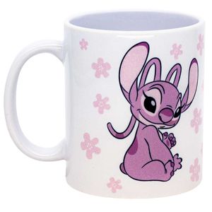 Caneca Pop Angel Flowers 350ml em Cerâmica Zona Criativa