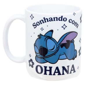 Caneca Pop Stitch Sonhando 350ml em Cerâmica Zona Criativa