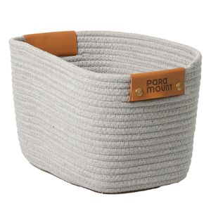 Cesto C/ Alça Decorativo 35x25cm em Algodão Paramount Plástico