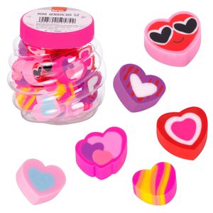 Kit Mini Borracha Coração 24 Peças em Borracha BRW