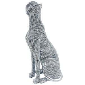 Leopardo Diamond Strass 23cm em Resina Brascontinental