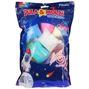 Massinha Pula e Molda Astronauta 15 Cores em EVA Magic Kids
