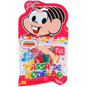 Massinha de Modelar Turma da Mônica 12 Cores em Plástico Magic Kids