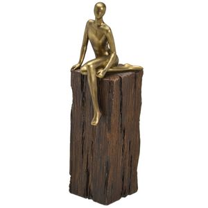 Homem Tronco Decorativo 26,8cm em Resina Mabruk