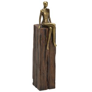 Homem Tronco Decorativo 34,5cm em Resina Mabruk