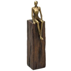 Homem Tronco Decorativo 32cm em Resina Mabruk