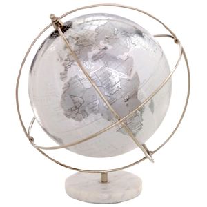 Globo Terrestre Decorativo 31,5cm em Metal Mabruk
