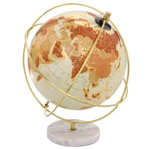 Globo Terrestre Decorativo 28cm em Metal Mabruk