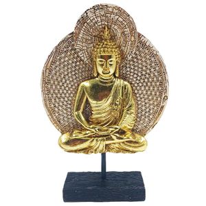 Placa Buda Decorativa 30cm em Resina Brascontinental