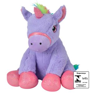 Unicórnio de Pelúcia 30cm em Poliéster Fizzy
