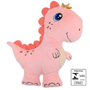 Almofada Dinossauro de Pelúcia 33cm em Poliéster Fizzy