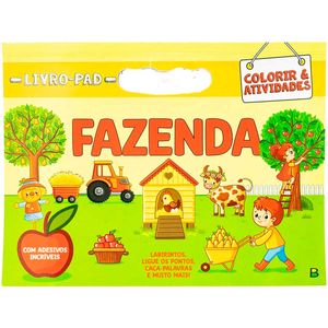 Livro de Atividades P/ Colorir Fazenda 27,8x21cm em Papel Todo Livro