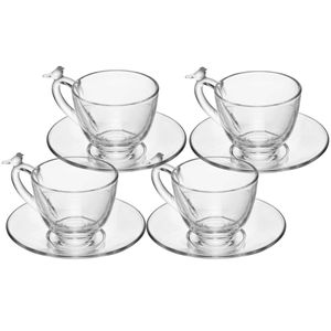 Jogo de Xícaras Bird 8 Peças 180ml em Cristal Wolff