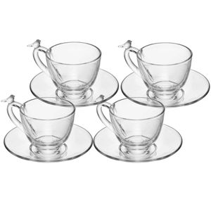 Jogo de Xícaras Bird 8 Peças 80ml em Vidro Wolff