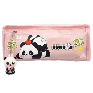 Estojo Porta Objetos Panda 20,5x8cm em Poliéster Interponte