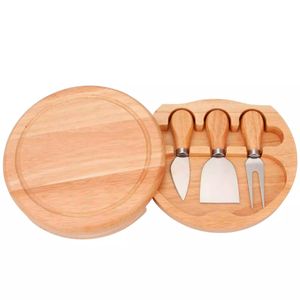 Tábua P/ Queijo C/ Suporte 4 Peças 19cm em Madeira Unihome