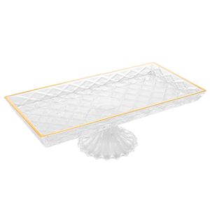 Travessa Diamond P/ Servir 34,5x18,5cm em Cristal Lyor
