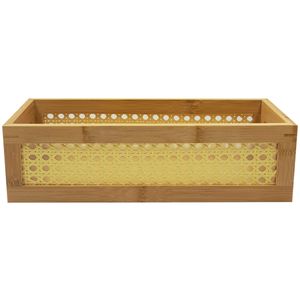 Bandeja Organizadora Retangular 32x13cm em Bambu Y888