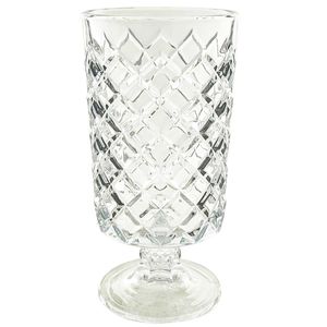 Vaso C/ Pé Decorativo 23,5cm em Vidro Dagia