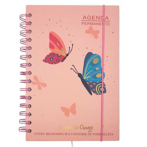 Agenda Permanente Borboleta 21x14,5cm em Papel Megagift