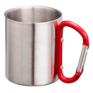 Caneca Camping C/ Mosquetão 220ml em Aço Inox Kehome