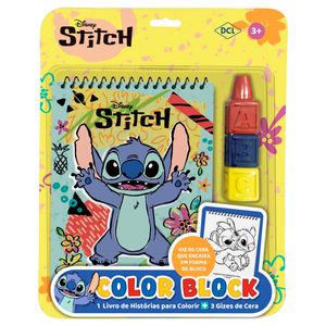 Livro Color Block Stitch C/ Giz de Cera 17,5cm em Papel DCL Editora