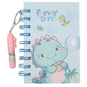 Bloco de Anotação Dinossauro C/ Caneta 13x8,8cm em Papel Megagift