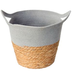 Cesto Redondo C/ Alça 33x28cm em Fibra Natural Paramount Plásticos