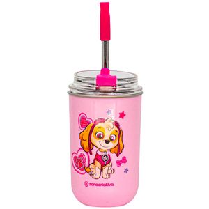 Copo Neo C/ Canudo Sky Patrulha Canina 300ml em Aço Inox Zona Criativa