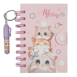 Bloco de Anotação Gatinho C/ Caneta 13x8,8cm em Papel Megagift