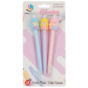 Kit Lapiseira 0.7mm 3 Peças em Plástico Interponte