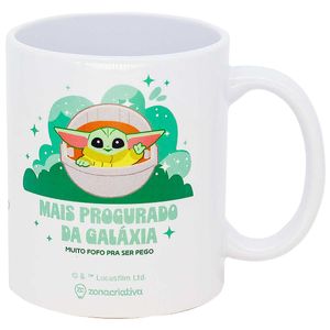 Caneca Pop Baby Yoda 350ml em Cerâmica Zona Criativa