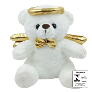 Urso de Pelúcia Anjinho 20cm em Poliéster Fizzy
