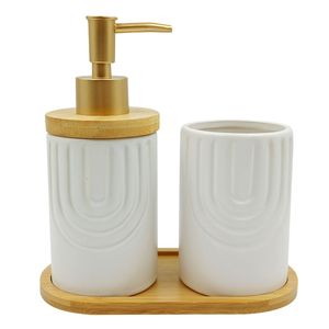 Kit Banheiro C/ Suporte 3 Peças em Porcelana FWB