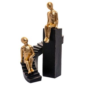 Escultura Diálogo Decorativo 23cm em Resina Wolff