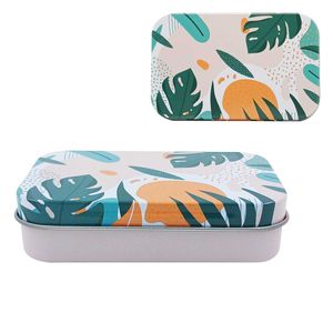 Lata Estampada Retangular 9,5x6cm em Metal Livon