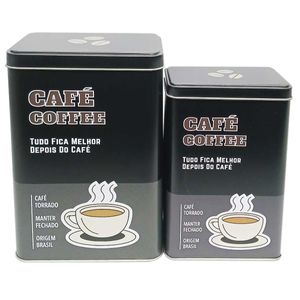 Kit Lata Café/Açúcar 2 Peças em Metal Livon