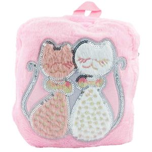 Mochila de Pelúcia Infantil 29x23cm em Poliéster Interponte