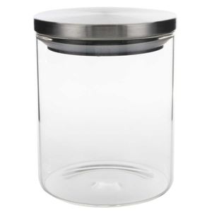 Pote Hermético C/ Tampa Inox 430ml em Vidro Fu Xing