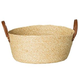 Cesto C/ Alça Redondo 33x15cm em Fibra Natural Paramount